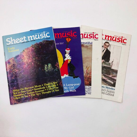 Vintage Sheet Music Magazine 1986 & 1987 Set of 4 June/July Oct. Dec. March - Picture 1 of 12